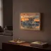 Natuur - Luipaard - Dier - Zonsondergang - Modern Light Box met batterij (Wandlamp) middel -sfeer1