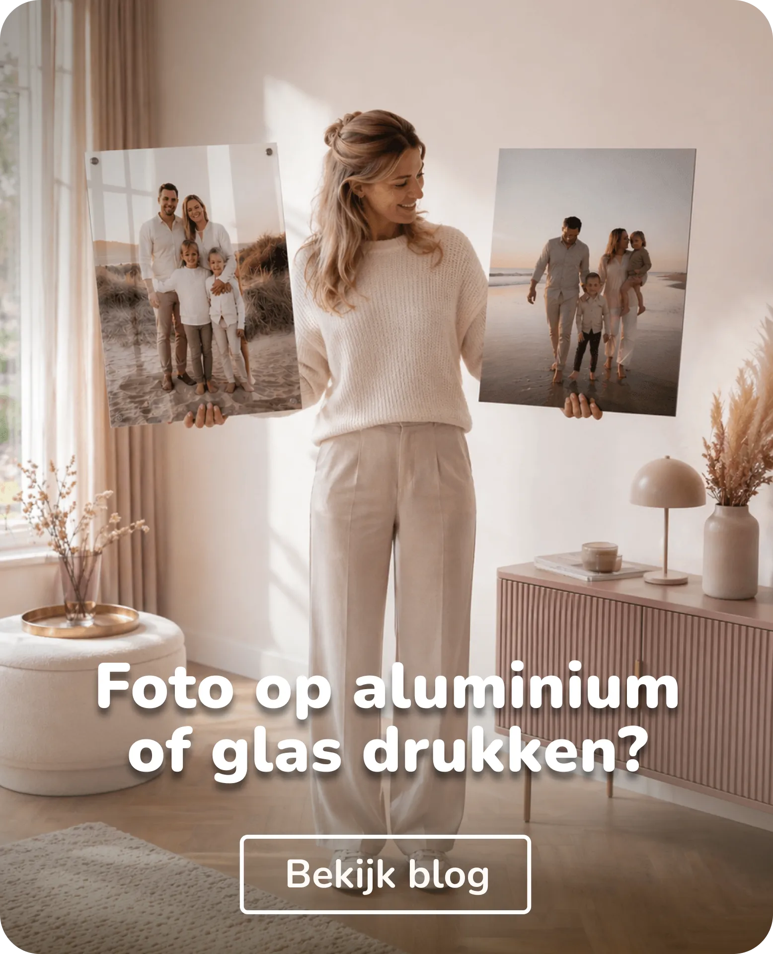 foto op aluminium of glas