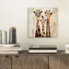 Giraffen - Cartoon - Crème aluminium wit klein -sfeer1