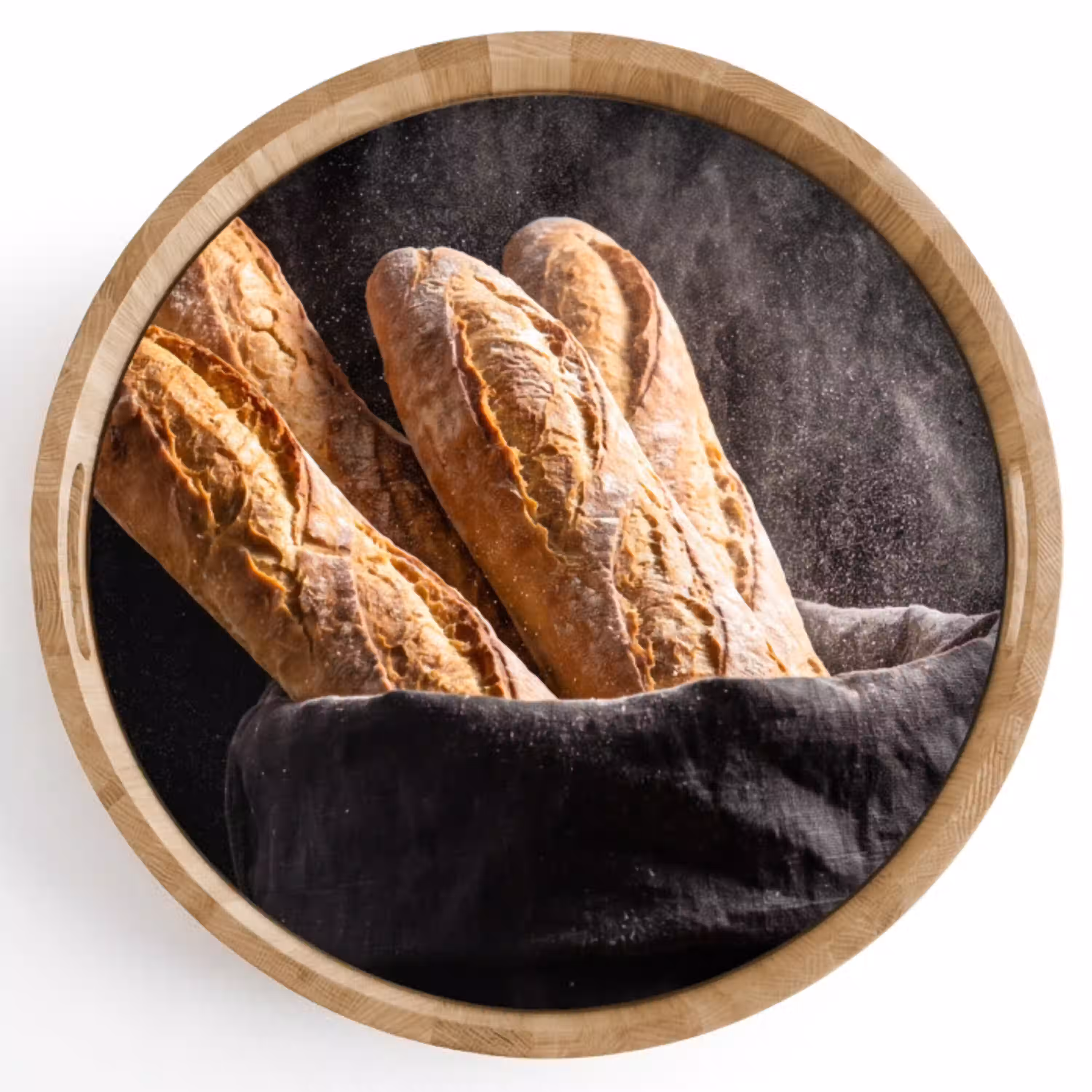 Brood - Zak - Eten Dienblad Rond middel -z3d_shopping