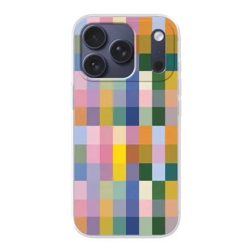 Blokken - Vierkant - Patroon - Gekleurd Telefoonhoesje iPhone 17 Pro klein -3d