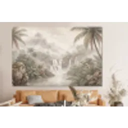 Jungle - Watervallen - Tropisch - Illustratie forex 5mm xxl -bovenbank