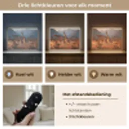 Giraffen - Hoog gras - Acaciabomen Light Box met batterij (Wandlamp) middel -USP_lichtkleurNL