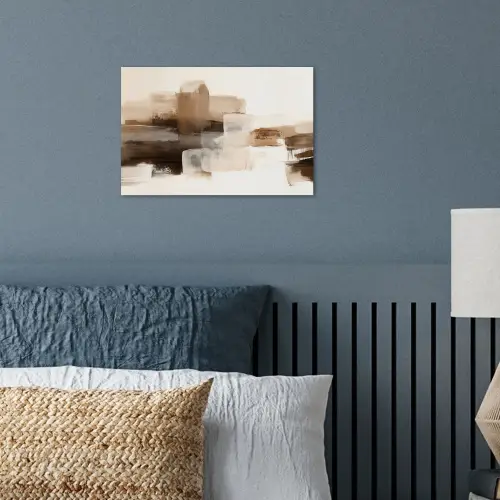 Penseelstreken - Abstract landschap - Rust poster papier klein -sfeer2