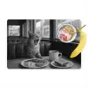 Kat - Koffie - Brood - Zwart Placemat vinyl groot -zzzproduct_Kitchenyeah-website