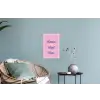 Tekst - Blauw - Keuken - Kader Muursticker klein -plant