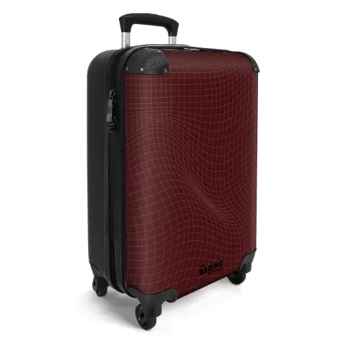 Abstract - Rood gridpatroon NBS - Handbagage koffer - Kinderen Unisex middel -productfoto_3d