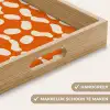 Oranje - Organische vormen - Wit Dienblad Rechthoek middel 911 -USP_HandgreepNL