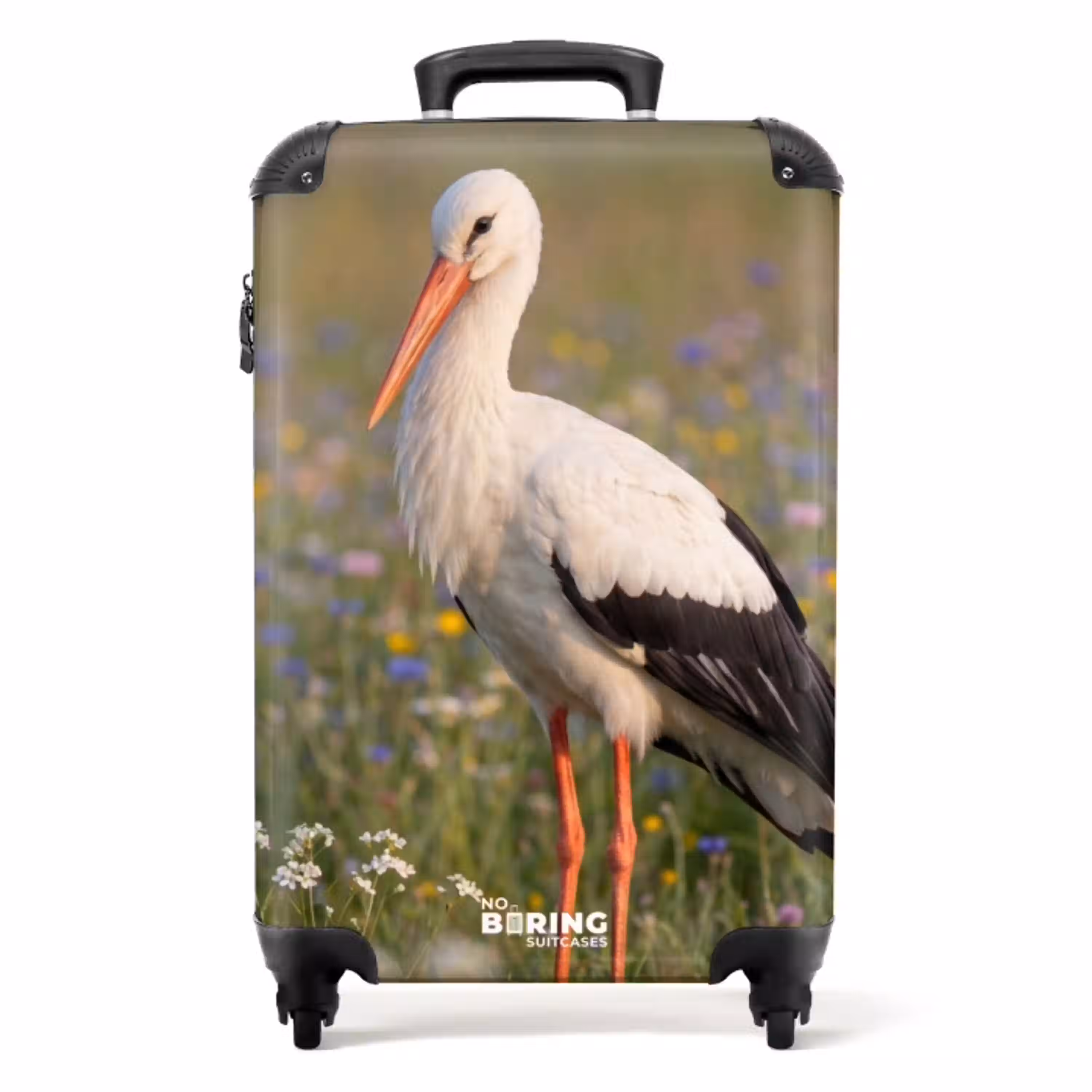 Ooienvaar - Bloemen - Weide - Kleurrijk NBS - Handbagage koffer - Volwassenen Unisex middel -productfoto_recht