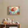 Zeemeermin - Water - Vissen - Rood Light Box met batterij (Wandlamp kind) middel -sfeer2_kind