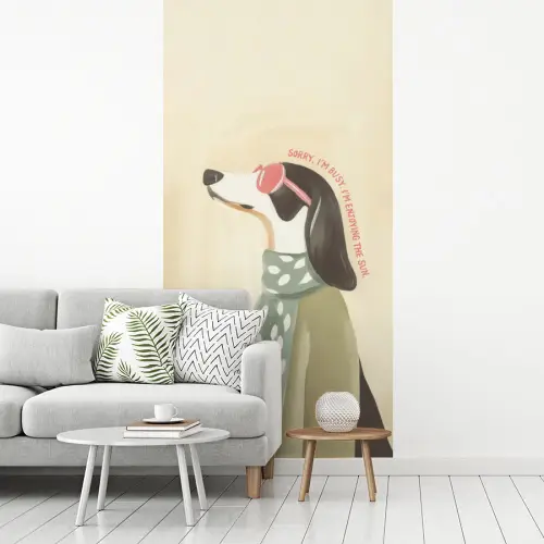 Quote - Hond - Zonnebril fotobehang vinyl groot -woonkamer