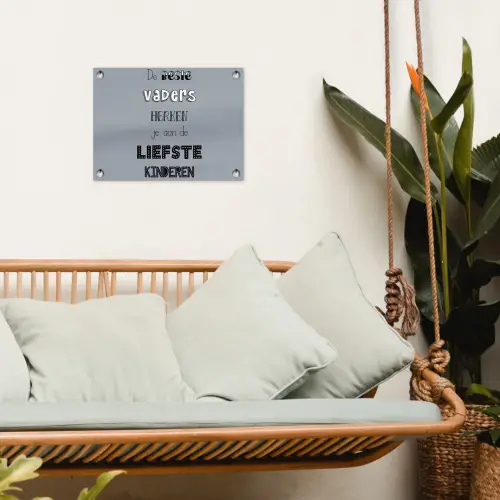 Vaderdag geschenk - Vader - Spreuken - De beste vaders - Quote tuinposter los doek klein -sfeer7