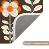 Bloemen - Retro - Bruin WCmat klein 1009 -USP_AntislipNL