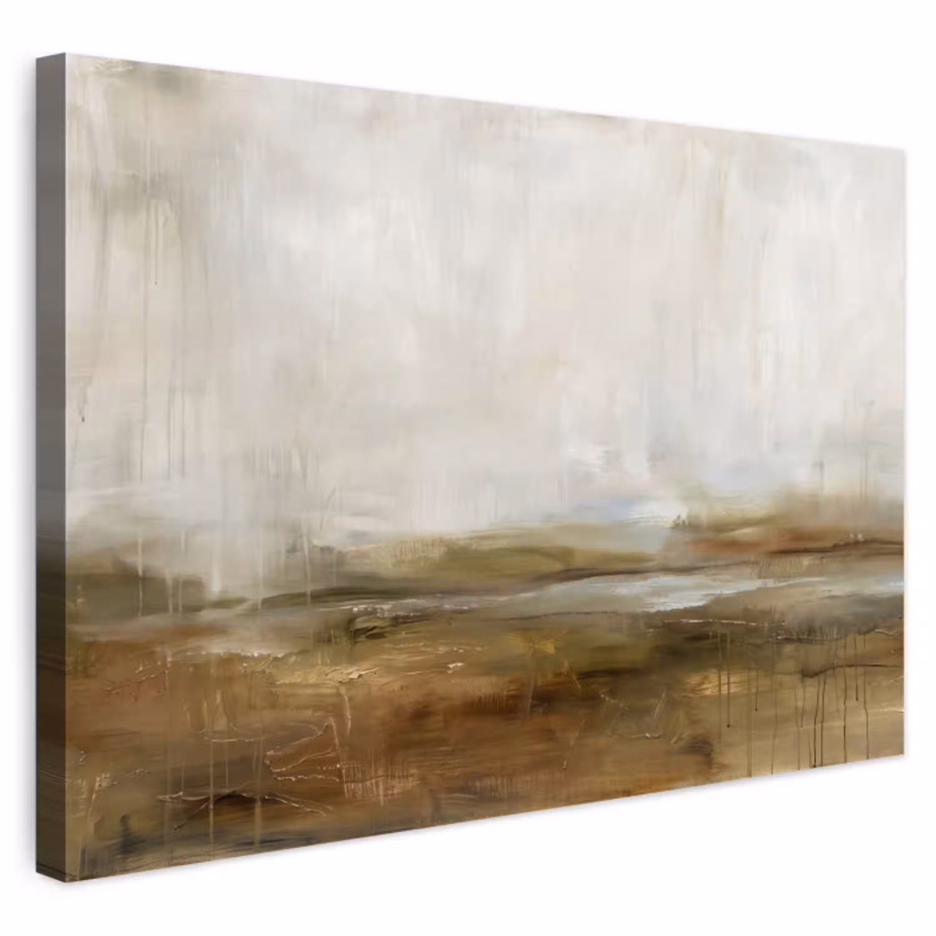 Abstract - Landschap - Natuur - Beige - Bruin Tuinposter op houten frame 2 cm dik klein -3d