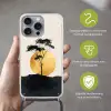 Zwarte boom - Gouden cirkel - Heuvel Hoesje iPhone 16 Pro Max met koord klein -sfeer2_NL