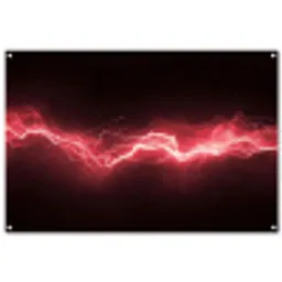 Gaming - Rood - Elektriciteit - Energie  - Lijn tuinposter los doek groot -3d
