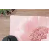Bloem - Pioenroos - Roze muismat rubber klein -closeup