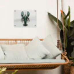 Kreeft - Glossier - Groen - Wit tuinposter los doek klein -sfeer7