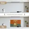 Koffie - Kop - Vintage - Quote keuken achterwand spatscherm klein -voor_na_NL