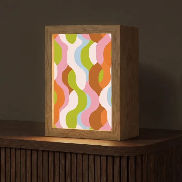 Abstract - Vormen - Roze Light Box met kabel (Tafellamp) klein -z3d_website