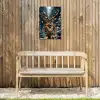 Kerst - Magie - Bos - Kleurrijk Tuinposter op houten frame 2 cm dik klein -sfeer4