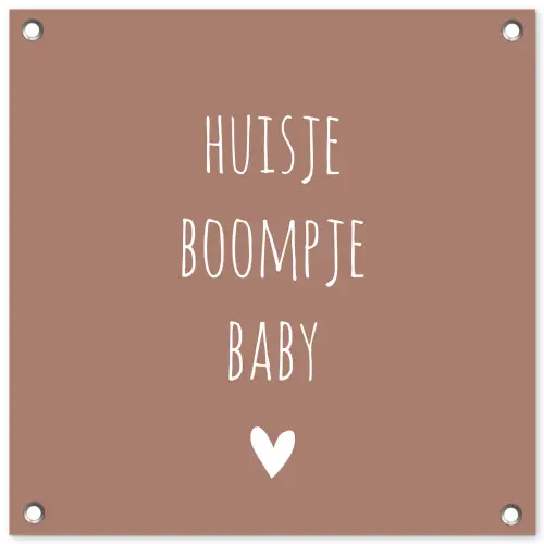 Quotes  - Spreuken - Huisje boompje beestje tuinposter los doek klein -3d