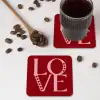 Love - Rood - Hatjes onderzetter kurk middel -sfeer2