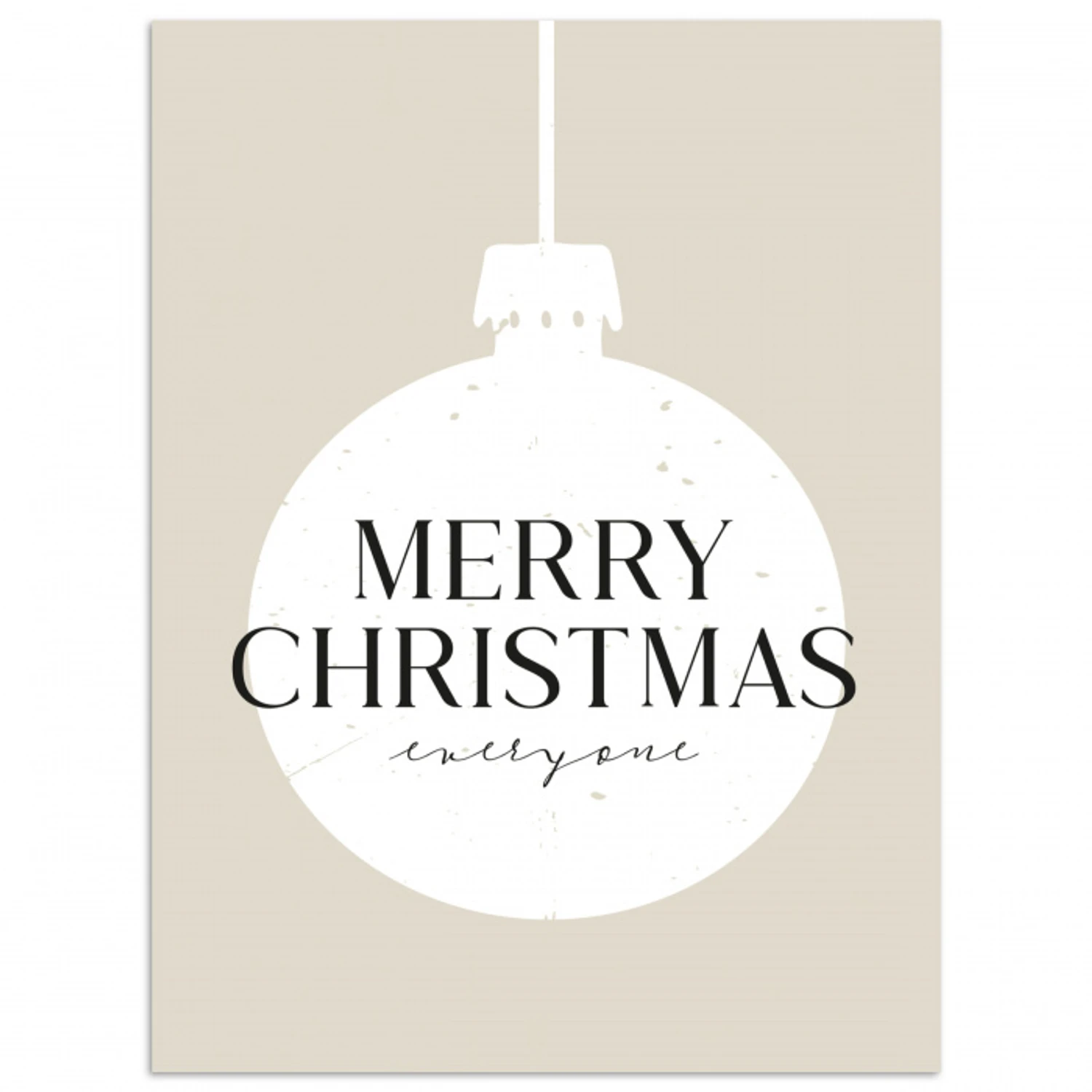 Christmas - Kerstballen - Japandi - Witte kerstballen poster papier klein -3d