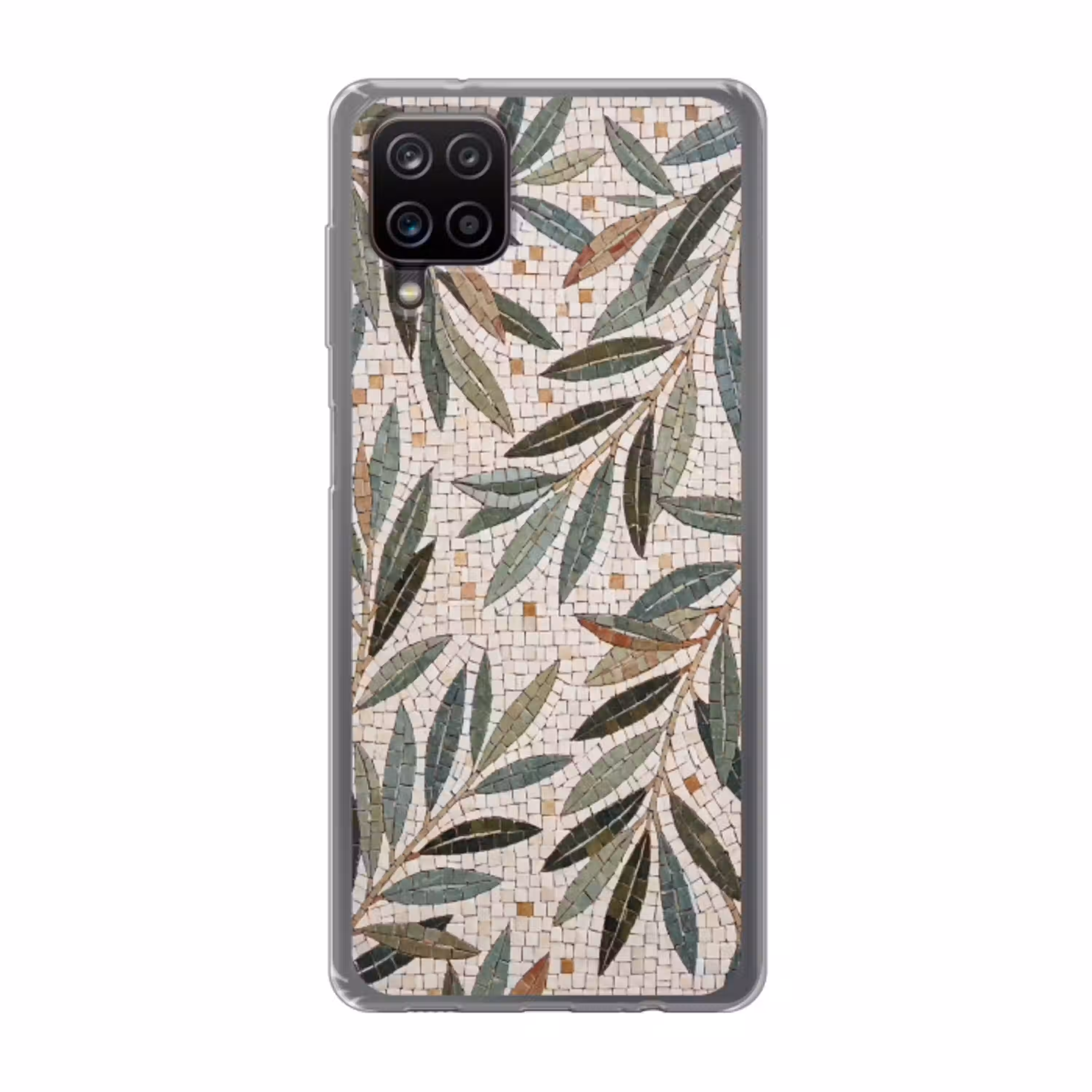Plant - Blad - Mozaïek - Groen Telefoonhoesje Samsung Galaxy A12 klein -3d
