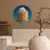 Pannenkoeken - Steentjes - Glitter - Slagroom Wandcirkel kunststof plaat 5mm dik klein -sfeer1