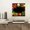 Groente - Graffiti - Kleurrijk - Koken - Abstract aluminium wit klein -sfeer1
