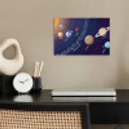 Planetenstelsel - Ruimte - Illustratie poster papier klein -sfeer1