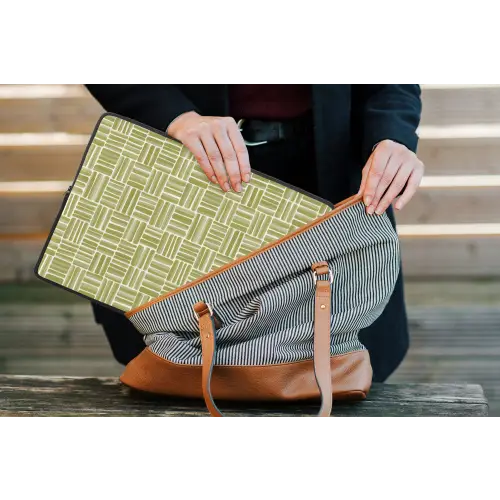 Vlecht - Patroon - Groen laptophoes neopreen klein 279 -tas
