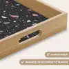 Terrazzo - Patroon - Zwart - Zacht Dienblad Rechthoek middel 911 -USP_HandgreepNL