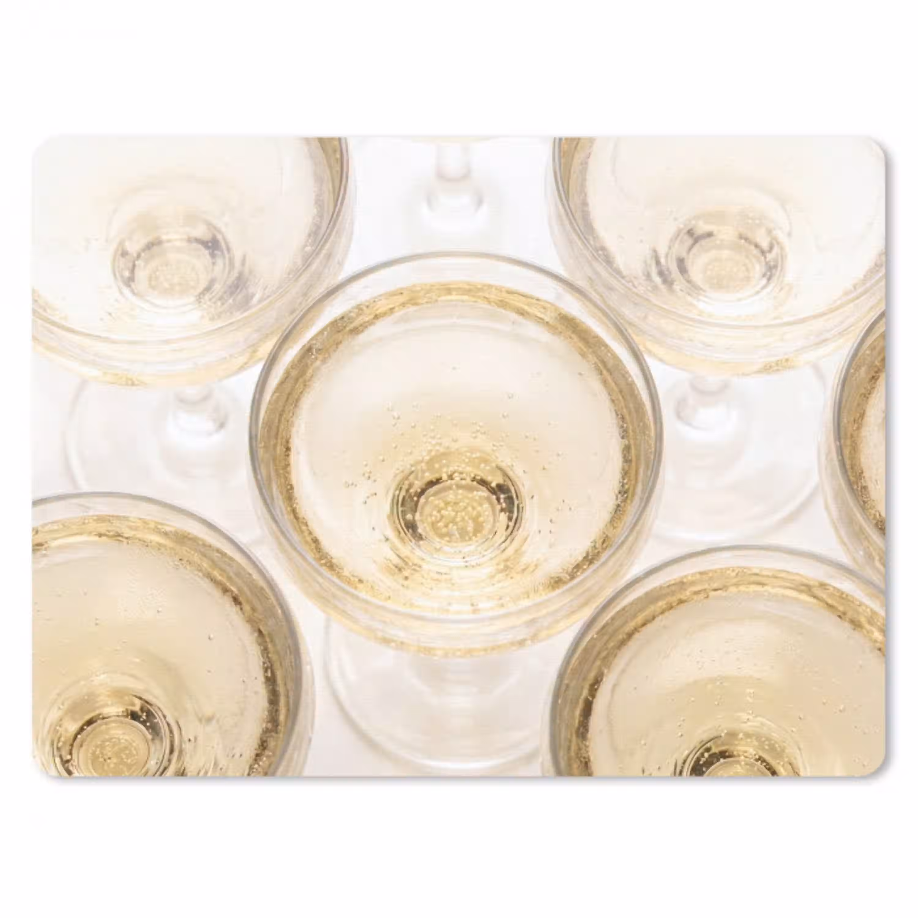 Drank - Glazen - Feest - Goud muismat rubber klein -3d
