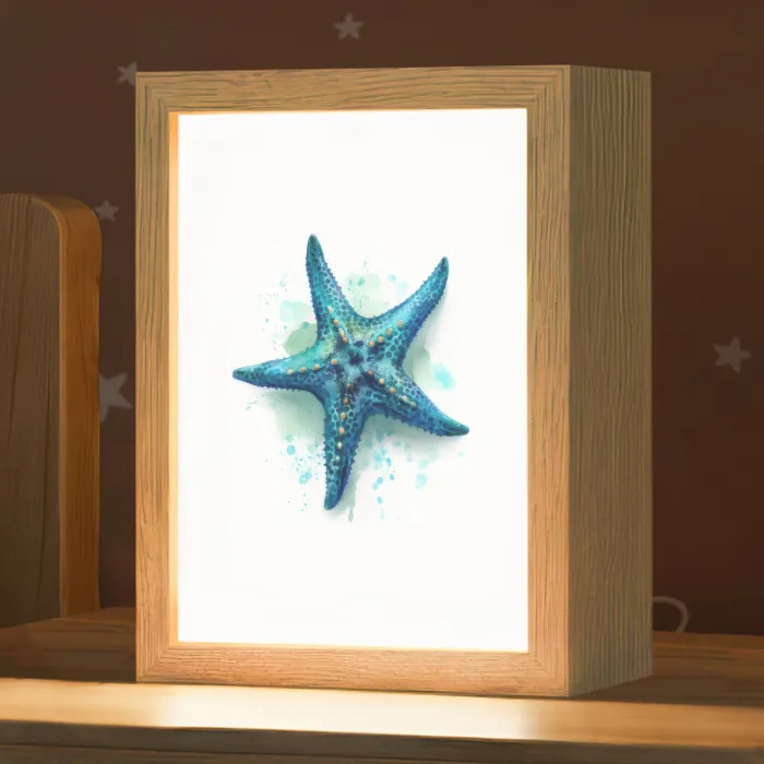 Zeester - Blauw - Spetters Light Box met kabel klein -zzz_3d_website
