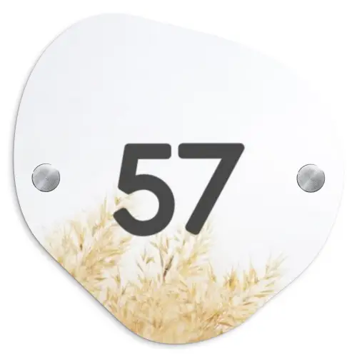 Pluimgras - Traditioneel Naambord Organisch middel -3d