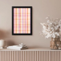 Pastel - uitpatroon - Geometrisch fotolijst zwart zonder passe partout klein 224 -sfeer5