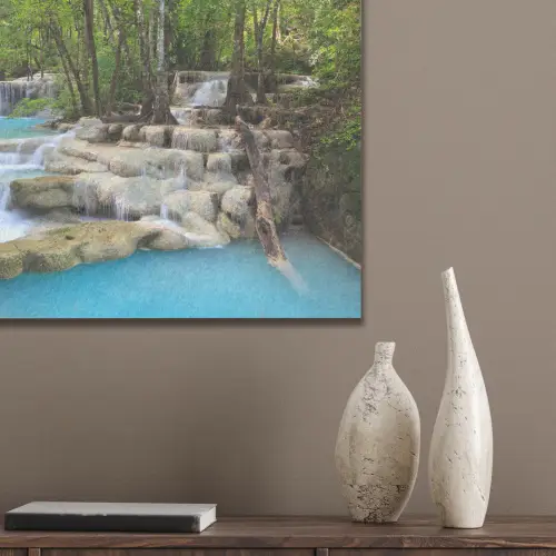 Waterval - Natuur  - Rivier - Bos - Water PET vilt klein -sfeer6_closeup