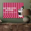 Roze - Strepen - Koffie - Maandag PET vilt klein -sfeer2