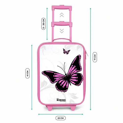 Magenta monarch Kinderkoffer - Roze klein -productfoto_formaten