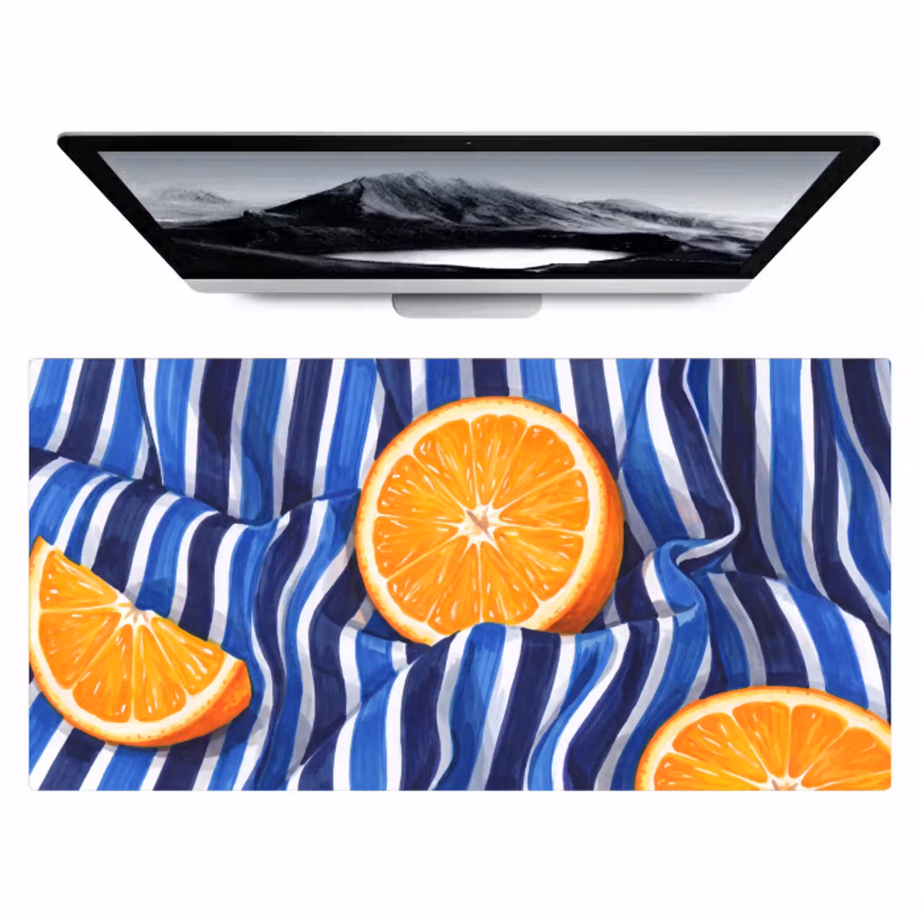Eten - Fruit - Oranje Muismat XXL klein -zzz3d