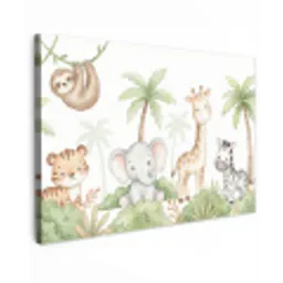 Dieren - Jungle - Pastel canvas 2cm klein -z3d