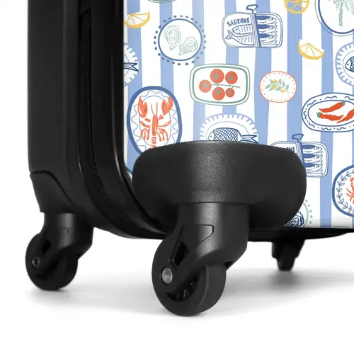 Gestreepte zomer print kleurrijk NBS - Handbagage koffer - Kinderen Unisex middel -wiel