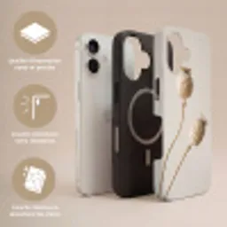 Papaverbollen - Droogbloemen - Minimalistisch - Beige - Rustig Toughcase MagSafe Apple iPhone 17 klein -USP_Lagen_FR