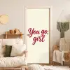 you go girl - Rood - Wit deurposter klein -sfeer2