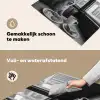 Kat - Koffie - Brood - Zwart Inductie beschemer met haakjes klein -ky-schoon-nl