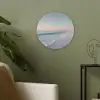 Kustlijn - Pastel - water Akoestische PET Vilt - Rond klein -sfeer2