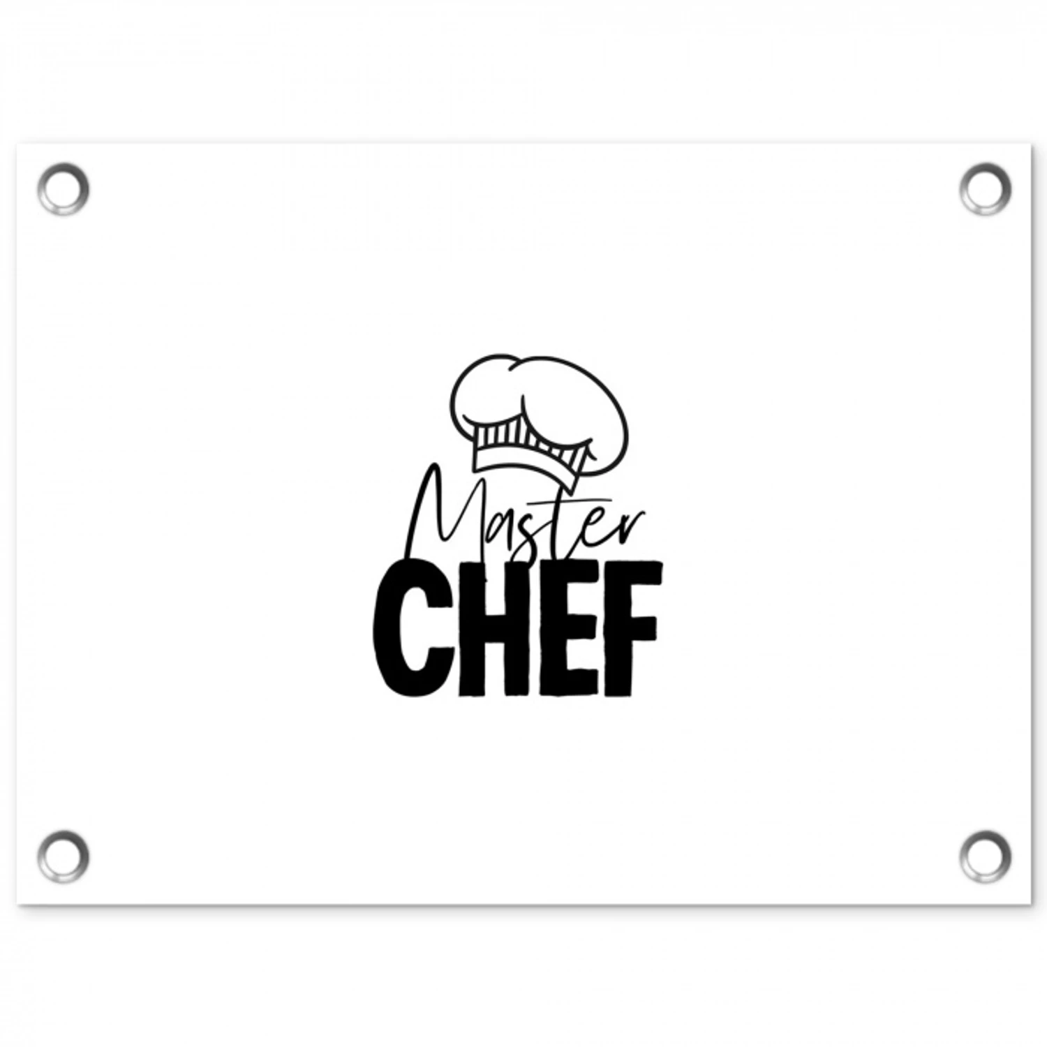 Keuken - Koken - Bakken - Chef - Master Chef - Kok - Tekst tuinposter los doek klein -3d