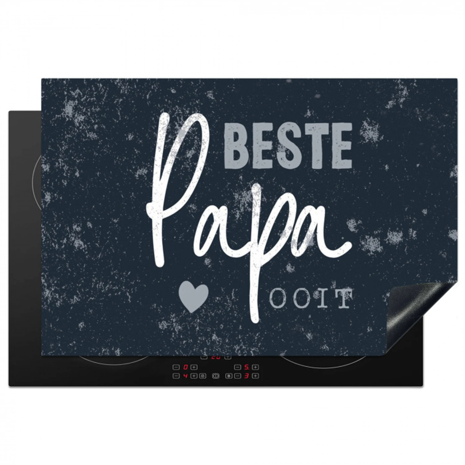Cadeau voor man - Quote - Vaderdag - Beste papa ooit - Spreuken Inductie beschermer vinyl 3mm klein -3d